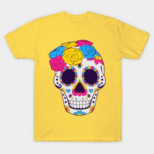 Pansexual Pride - Sugarskull Dia De Los Muertos T-Shirt
